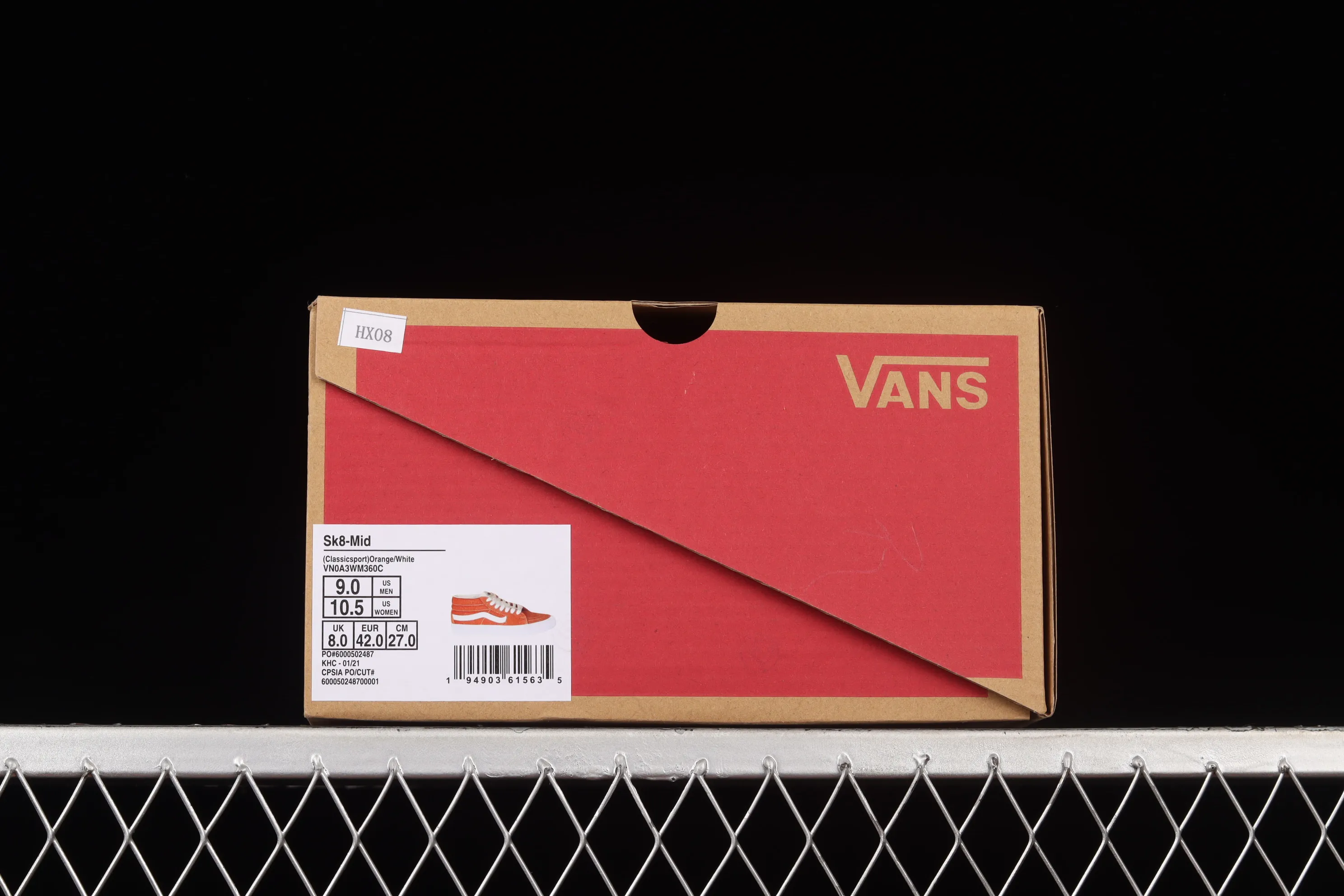 All categories Vans Vans series Vans Mid Vans China Vans Sk8-Mid Vans 2022 spring new orange soda mid-top skateboard shoes VN0A3WM360C